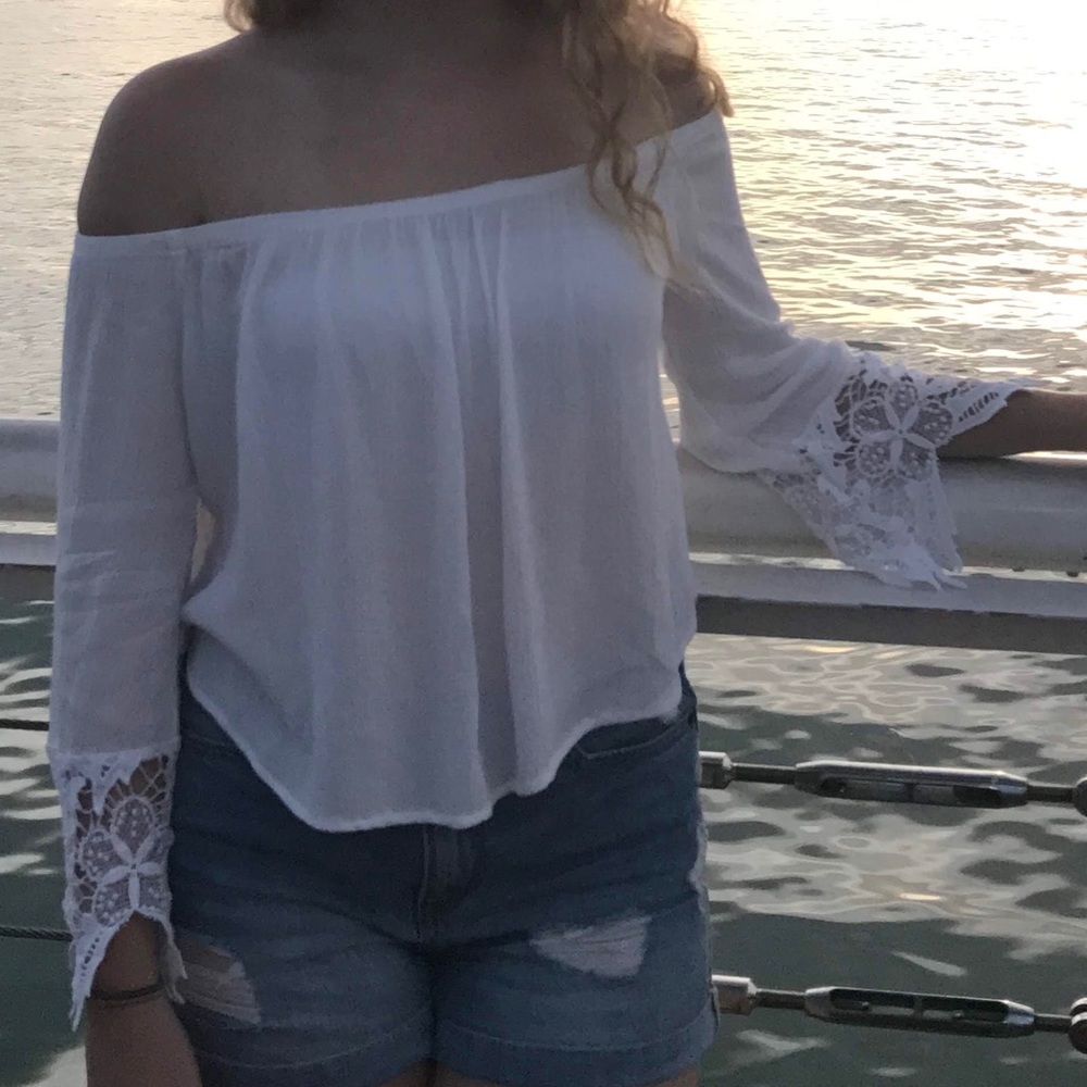 White off the shoulder blouse
